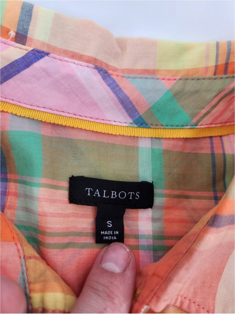 Talbots Womens Button Down Shirt Multicolor Plaid Long Sleeve Casual Top - Picture 3 of 6
